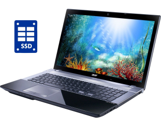 БУ Ноутбук Acer Aspire V3-771 / 17.3&quot; (1600x900) TN / Intel Core i3-2328M (2 (4) ядра по 2.2 GHz) / 8 GB DDR3 / 240 GB SSD / Intel HD Graphics 3000 / WebCam / DVD-RW / Win 10 Pro из Европы