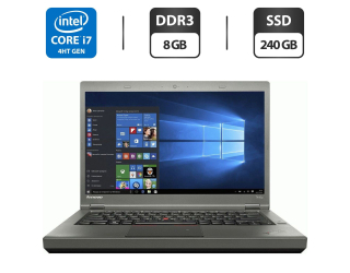 БУ Ноутбук Б-класс Lenovo ThinkPad T440p / 14&quot; (1920x1080) TN / Intel Core i7-4600M (2 (4) ядра по 2.9 - 3.6 GHz) / 8 GB DDR3 / 240 GB SSD / Intel HD Graphics 4600 / VGA из Европы