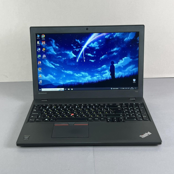 Ноутбук Lenovo ThinkPad T550 / 15.6&quot; (1366x768) TN / Intel Core i5-5200U (2 (4) ядра по 2.2 - 2.7 GHz) / 8 GB DDR3 / 128 GB SSD / Intel HD Graphics 5500 / WebCam - 2