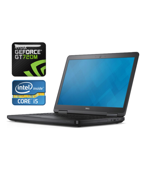Ноутбук Б-класс Dell Latitude E5540 / 15.6&quot; (1366x768) TN / Intel Core i5-4300U (2 (4) ядра по 1.9 - 2.9 GHz) / 8 GB DDR3 / 240 GB SSD / nVidia GeForce GT 720M, 2 GB DDR3, 64-bit / WebCam / Windows 10 - 1