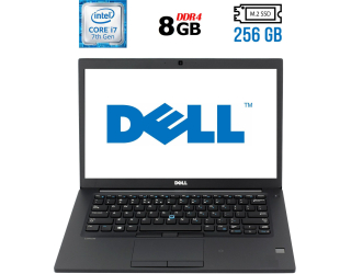 БУ Ноутбук Dell Latitude 7480 / 14&quot; (1920x1080) IPS / Intel Core i7-7600U (2 (4) ядра по 2.8 - 3.9 GHz) / 8 GB DDR4 / 256 GB SSD M.2 / Intel HD Graphics 620 / WebCam / Fingerprint / HDMI из Европы