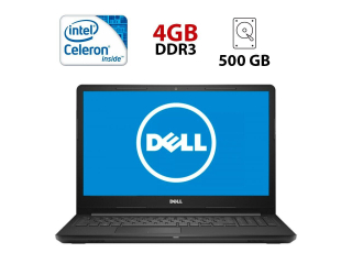 БУ Ноутбук Dell Inspiron 15-3652 / 15.6&quot; (1366x768) TN / Intel Celeron N3060 (2 ядра по 1.6 - 2.48 GHz) / 4 GB DDR3 / 500 GB HDD / Intel HD Graphics / WebCam / Батарея не держит из Европы