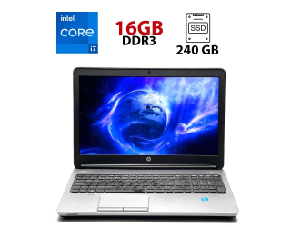 БУ Ноутбук HP ProBook 650 G1 / 15.6&quot; (1920x1080) TN / Intel Core i7-4800MQ (4 (8) ядра по 2.7 - 3.7 GHz) / 16 GB DDR3 / 240 GB SSD / Intel HD Graphics 4600 / WebCam / HDMI из Европы