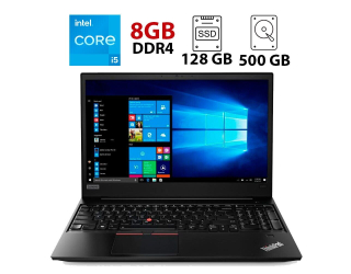БУ Ноутбук Б-класс Lenovo ThinkPad E580 / 15.6&quot; (1920x1080) IPS / Intel Core i5-8250U (4 (8) ядра по 1.6 - 3.4 GHz) / 8 GB DDR4 / 128 GB SSD + 500 HDD / Intel UHD Graphics 620 / WebCam / HDMI / USB 3.0 из Европы