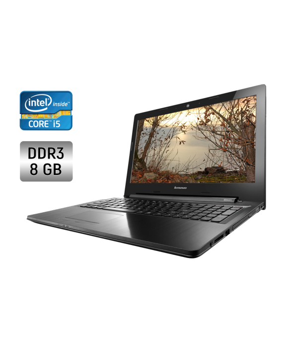 Ноутбук Lenovo Z50 / 15.6&quot; (1920x1080) TN / Intel Core i5-4210U (2 (4) ядра по 1.7 - 2.7 GHz) / 8 GB DDR3 / 170 GB SSD / Intel HD Graphics 4400 / WebCam / DVD-RW - 1