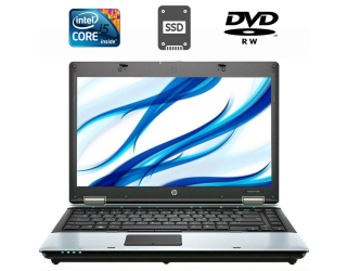 БУ Ноутбук HP ProBook 6450b / 14&quot; (1366x768) TN / Intel Core i5-520M (2 (4) ядра по 2.4 - 2.93 GHz) / 4 GB DDR3 / 120 GB SSD / Intel HD Graphics / DVD-RW / DisplayPort / АКБ не работает из Европы