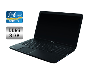 БУ Ноутбук Toshiba Satellite C850 / 15.6&quot; (1366x768) TN / Intel Core i5-3210M (2 (4) ядра по 2.5 - 3.1 GHz) / 8 GB DDR3 / 256 GB SSD / Intel HD Graphics 4000 / WebCam / DVD-RW из Европы