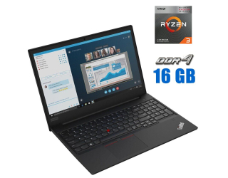 БУ Ноутбук Б-класс Lenovo ThinkPad E595 / 15.6&quot; (1920x1080) IPS / AMD Ryzen 3 3200U (2 (4) ядра по 2.6 - 3.5 GHz) / 16 GB DDR4 / 256 GB SSD + 500 GB HDD / AMD Radeon Vega 3 Graphics / WebCam + Мышка из Европы