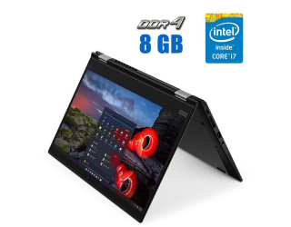 БУ Ноутбук-трансформер Lenovo ThinkPad X13 Yoga G1 / 13.3&quot; (1920x1080) IPS Touch / Intel Core i7-10510U (4 (8) ядра по 1.8 - 4.9 GHz) / 16 GB DDR4 / 480 GB SSD / Intel UHD Graphics / WebCam из Европы