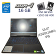 Игровой ноутбук Б-класс Dell G5 15 5590 / 15.6" (1920x1080) IPS / Intel Core i7-9750H (6 (12) ядер по 2.6 - 4.5 GHz) / 16 GB DDR4 / 256 GB SSD+1000 GB HDD / nVidia GeForce GTX 1660 Ti, 6 GB GDDR6, 192-bit / WebCam - 1