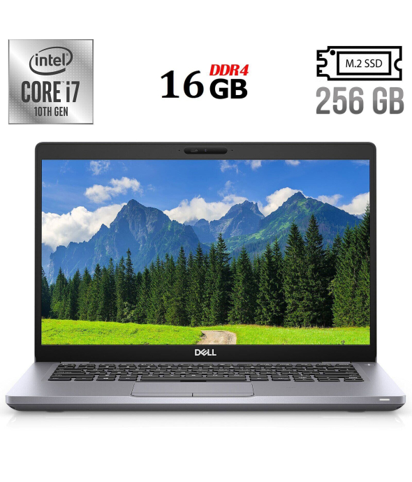 Ультрабук Б-класс Dell Latitude 5410 / 14&quot; (1920x1080) IPS Touch / Intel Core i7-10610U (4 (8) ядра по 1.8 - 4.9 GHz) / 16 GB DDR4 / 256 GB SSD M.2 / Intel UHD Graphics / WebCam / USB 3.1 / HDMI / Windows 10 лицензия - 1