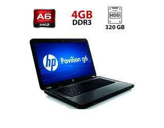 БУ Ноутбук Б-класс HP Pavilion g6-2126sr / 15.6&quot; (1366x768) TN / AMD A6-4400M (2 ядра по 2.7 - 3.2 GHz) / 4 GB DDR3 / 320 GB HDD / AMD Radeon HD 7520G / WebCam из Европы