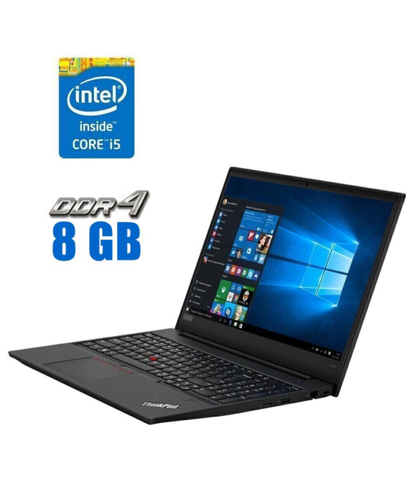 Ноутбук Lenovo ThinkPad E590 / 15.6&quot; (1920x1080) IPS / Intel Core i5-8250U (4 (8) ядра по 1.6 - 3.4 GHz) / 8 GB DDR4 / 480 GB SSD / Intel UHD Graphics 620 / WebCam - 1