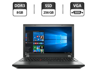 БУ Ноутбук Б-класс Lenovo ThinkPad L540 / 15.6&quot; (1366x768) TN / Intel Core i5-4300M (2 (4) ядра по 2.6 - 3.3 GHz) / 8 GB DDR3 / 256 GB SSD / Intel HD Graphics 4600 / WebCam / VGA / BIOS PASSWORD BOOT из Европы