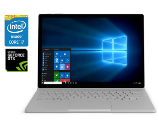 БУ Игровой ультрабук-трансформер Microsoft Surface Book 2 / 15.0&quot; (3240x2160) IPS Touch / Intel Core i7-8650U (4 (8) ядра по 1.9 - 4.2 GHz) / 16 GB DDR4 / 256 GB SSD / nVidia GeForce GTX 1060, 6 GB GDDR5, 192-bit / WebCam / Win 11 Pro из Европы