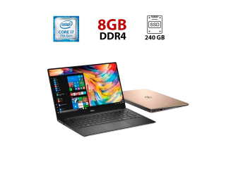 БУ Ультрабук Dell XPS 13 9360 / 13.3&quot; (3200x1800) IPS / Intel Core i7-7500U (2 (4) ядра по 2.7 - 3.5 GHz) / 8 GB DDR4 / 240 GB SSD / Intel HD Graphics 620 / WebCam из Европы