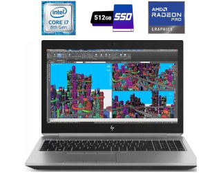 БУ Мобильная рабочая станция HP ZBook 15 G5 / 15.6'' (1920x1080) IPS Touch / Intel Core i7-8550U (4 (8) ядра по 1.8 - 4.0 GHz) / 32 GB DDR4 / 512 GB SSD M.2 / AMD Radeon Pro WX 3100, 4 GB GDDR5, 128-bit / WebCam  из Европы