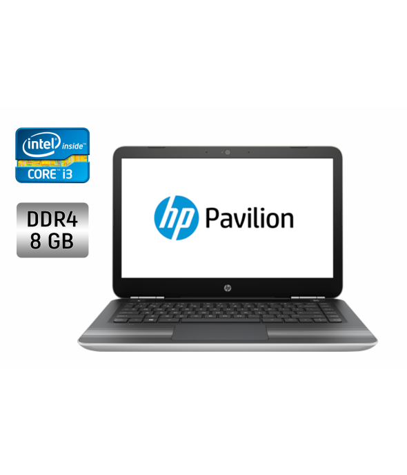 Ноутбук Б-класс HP Pavilion 14 al061nr / 14&quot; (1366x768) TN / Intel Core i3-6100U (2 (4) ядра по 2.3 GHz) / 8 GB DDR4 / 240 GB SSD / Intel HD Graphics 520 / WebCam / Windows 10 - 1