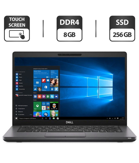Ультрабук Dell Latitude 5400 / 14&quot; (1920x1080) IPS Touch / Intel Core i5-8365U (4 (8) ядра по 1.6 - 4.1 GHz) / 8 GB DDR4 / 256 GB SSD / Intel UHD Graphics 620 / WebCam / HDMI - 1