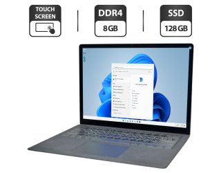 БУ Ультрабук Microsoft Surface Laptop 1769 / 13.5&quot; (2256x1504) IPS Touch / Intel Core i5-7300U (2 (4) ядра по 2.6 - 3.5 GHz) / 8 GB DDR3 / 128 GB SSD / Intel UHD Graphics 620 / WebCam / Windows 11 Pro из Европы