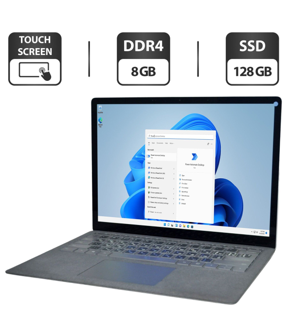 Ультрабук Microsoft Surface Laptop 1769 / 13.5&quot; (2256x1504) IPS Touch / Intel Core i5-7300U (2 (4) ядра по 2.6 - 3.5 GHz) / 8 GB DDR3 / 128 GB SSD / Intel UHD Graphics 620 / WebCam / Windows 11 Pro - 1