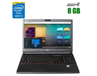 БУ Ноутбук Fujitsu LifeBook E556 / 15.6&quot; (1366x768) TN / Intel Core i5-6200U (2 (4) ядра по 2.3 - 2.8 GHz) / 8 GB DDR4 / 256 GB SSD / Intel HD Graphics 520 / WebCam из Европы