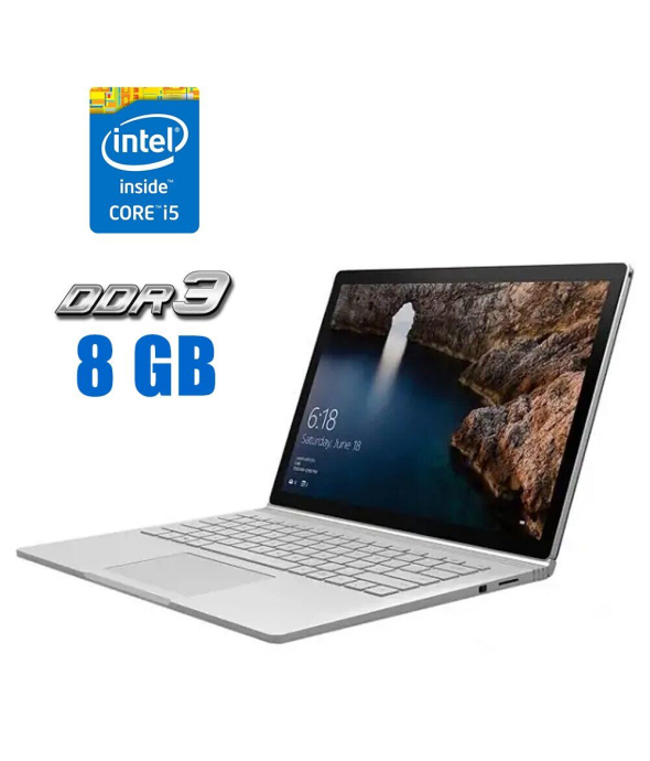 Ультрабук Microsoft Surface Book 2 / 13.5&quot; (3000x2000) IPS Touch / Intel Core i5-7300U (2 (4) ядра по 2.6 - 3.5 GHz) / 8 GB DDR3 / 256 GB SSD / Intel HD Graphics 620 / WebCam / Win 10 Pro - 1