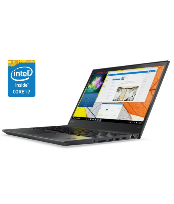 Игровой ноутбук Lenovo ThinkPad T570 / 15.6&quot; (1920x1080) IPS / Intel Core i7-6600U (2 (4) ядра по 2.6 - 3.4 GHz) / 8 GB DDR4 / 256 GB SSD M.2 / nVidia GeForce 940MX, 2 GB GDDR5, 64-bit / WebCam / Win 10 Pro - 1