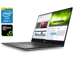 БУ Игровой ноутбук Dell XPS 15 9560 / 15.6&quot; (3840x2160) IPS Touch / Intel Core i7-7700HQ (4 (8) ядра по 2.8 - 3.8 GHz) / 8 GB DDR4 / 256 GB SSD M.2 / nVidia GeForce GTX 1050, 4 GB GDDR5, 128-bit / WebCam из Европы