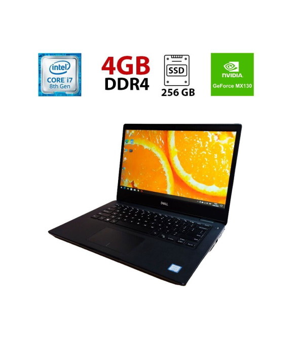 Игровой ноутбук Dell Latitude 3400 / 14&quot; (1920х1080) IPS / Intel Core i7-8565U (4 (8) ядра по 1.8 - 4.6 GHz) / 16 GB DDR4 / 256 GB SSD / nVidia GeForce MX130, 2 GB GDDR5, 64-bit / WebCam / USB 3.0 - 1