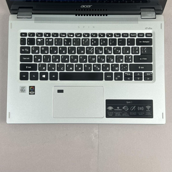 Ноутбук-трансформер Acer Spin 3 SP314-54N / 14&quot; (1920x1080) IPS Touch / Intel Core i5-1035G4 (4 (8) ядра по 1.1 - 3.7 GHz) / 8 GB DDR4 / 256 GB SSD / Intel Iris Plus Graphics / WebCam - 3