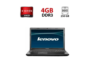 БУ Ноутбук Б-класс Lenovo G575 / 15.6&quot; (1366x768) TN / AMD E-300 (2 ядра по 1.3 GHz) / 4 GB DDR3 / 250 GB HDD / AMD Radeon HD 7370M, 1 GB DDR2, 64-bit / WebCam из Европы