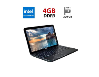 БУ Ноутбук Б-класс Toshiba Satellite C80-12SR / 15.6&quot; (1366x768) TN / Intel Pentium B960 (2 ядра по 2.2 GHz) / 4 GB DDR3 / 320 GB HDD / Intel HD Graphics / WebCam из Европы