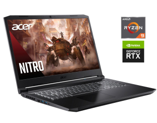 БУ Игровой ноутбук Acer Nitro 5 AN517-41 / 17.3&quot; (1920x1080) IPS / AMD Ryzen 9 5900HX (8 (16) ядер по 3.3 - 4.6 GHz) / 32 GB DDR4 / 1000 GB SSD / nVidia GeForce RTX 3080, 8 GB GDDR6, 256-bit / WebCam / Win 11 Pro из Европы