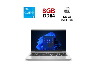 БУ Ноутбук HP Probook 640 G4 / 14&quot; (1366x768) TN / Intel Core i5-8250U (4 (8) ядра по 1.6 - 3.4 GHz) / 8 GB DDR4 / 120 GB SSD + 500 GB HDD / Intel UHD Graphics 620 / WebCam из Европы
