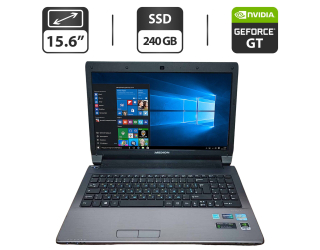БУ Ноутбук Б-класс Medion Akoya P6638 / 15.6&quot; (1366x768) TN / Intel Core i3-3120M (2 (4) ядра по 2.5 GHz) / 8 GB DDR3 / 240 GB SSD / nVidia GeForce GT 635M, 1 GB GDDR3, 128-bit / WebCam / VGA из Европы