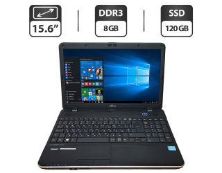 БУ Ноутбук Б-класс Fujitsu LifeBook A512 / 15.6&quot; (1366x768) TN / Intel Core i3-3110M (2 (4) ядра по 2.4 GHz) / 8 GB DDR3 / 120 GB SSD / Intel HD Graphics 4000 / WebCam / DVD-ROM / VGA из Европы