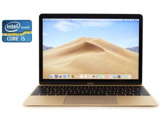 БУ Нетбук Apple MacBook Air 12 A1534 2017 Gold / 12&quot; (2304x1440) IPS / Intel Core i5-7Y54 (2 (4) ядра по 1.2 - 3.2 GHz) / 8 GB DDR4 / 512 GB SSD /  Intel HD Graphics 615 / WebCam / MacOS из Европы