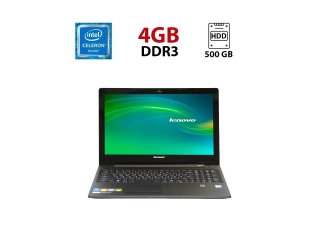 БУ Ноутбук Lenovo G50-30 / 15.6&quot; (1366x768) TN / Intel Celeron N2840 (2 ядра по 2.16 - 2.58 GHz) / 4 GB DDR3 / 500 GB HDD / Intel HD Graphics / WebCam из Европы
