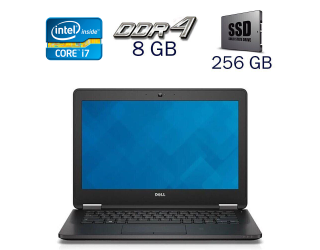 БУ Нетбук Dell Latitude E7270 / 12.5&quot; (1366x768) TN / Intel Core i7-6600U (2 (4) ядра по 2.6 - 3.4 GHz) / 8 GB DDR4 / 256 GB SSD / Intel HD Graphics 520 / WebCam / Fingerprint / Windows 10 из Европы