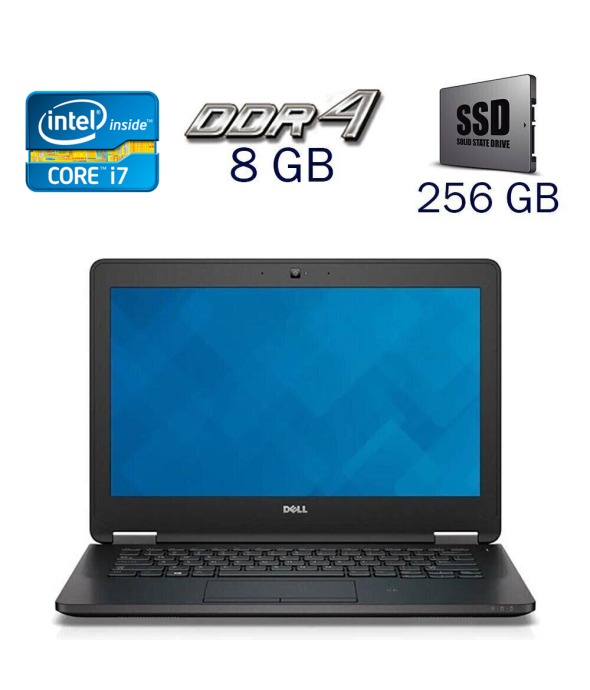 Нетбук Dell Latitude E7270 / 12.5&quot; (1366x768) TN / Intel Core i7-6600U (2 (4) ядра по 2.6 - 3.4 GHz) / 8 GB DDR4 / 256 GB SSD / Intel HD Graphics 520 / WebCam / Fingerprint / Windows 10 - 1