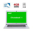 Ультрабук Acer ChromeBook CB3-431 / 14" (1920x1080) TN / Intel Celeron N3160 (4 ядра по 1.6 - 2.24 GHz) / 4 GB DDR3 / 32 GB eMMC / Intel HD Graphics 400 / WebCam / ChromeOS - 1