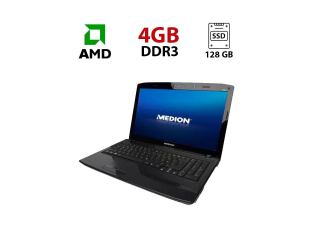 БУ Ноутбук Medion E6315 / 15.6&quot; (1366x768) TN / AMD E-450 (2 ядра по 1.65 GHz) / 4 GB DDR3 / 128 GB SSD / AMD Radeon HD 6320 / WebCam из Европы