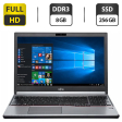 Ноутбук Б-класс Fujitsu LifeBook E756 / 15.6'' (1920x1080) IPS / Intel Core i5-6300U (2 (4) ядра по 2.4 - 3.0 GHz) / 8 GB DDR3 / 256 GB SSD / Intel HD Graphics 520 / WebCam / DVD-ROM / VGA - 1