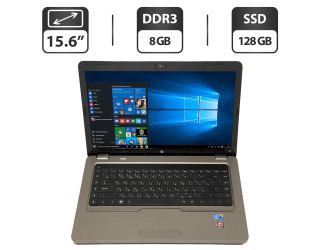 БУ Ноутбук HP G62-b73SR / 15.6&quot; (1366x768) TN / Intel Core i3-350M (2 (4) ядра по 2.26 GHz) / 8 GB DDR3 / 128 GB SSD / AMD Radeon HD 5470, 512 MB GDDR5, 64-bit / WebCam / Windows 10 Pro из Европы