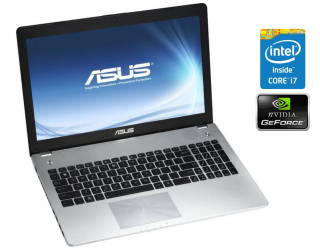 БУ Игровой ноутбук Asus N56JN / 15.6&quot; (1920x1080) TN / Intel Core i7-4710HQ (4 (8) ядра по 2.5 - 3.5 GHz) / 16 GB DDR3 / 480 GB SSD / nVidia GeForce 840M, 2 GB DDR3, 64-bit / WebCam / Win 10 Home из Европы
