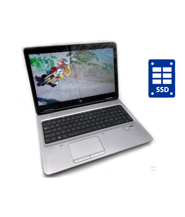 Ноутбук HP ProBook 650 G2 / 15.6&quot; (1366x768) TN / Intel Core i3-6100U (2 (4) ядра по 2.3 GHz) / 8 GB DDR4 / 240 GB SSD / Intel HD Graphics 520 / WebCam / DVD-ROM / Win 10 Pro - 1