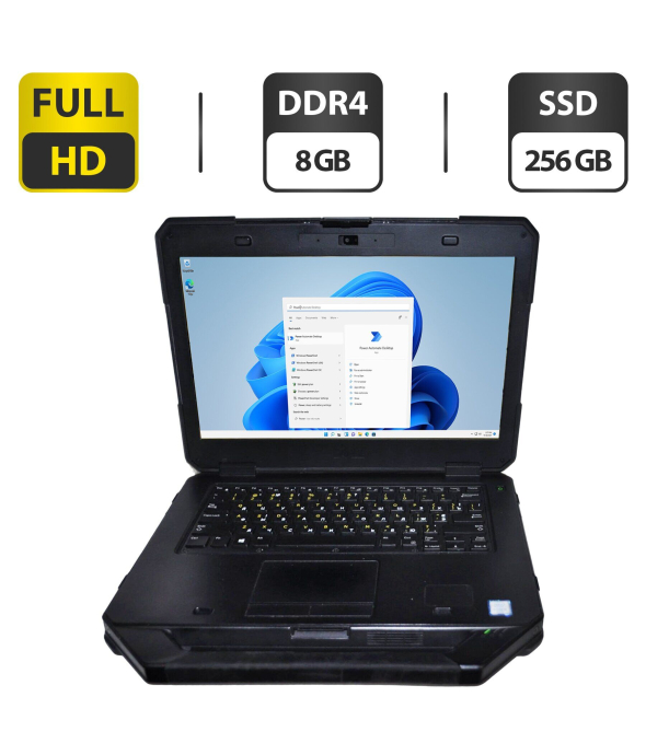 Защищенный ноутбук Dell Latitude 5414 Rugged / 14&quot; (1920x1080) IPS / Intel Core i5-6300U (2 (4) ядра по 2.4 - 3.0 GHz) / 8 GB DDR4 / 256 GB SSD / Intel HD Graphics 520 / WebCam / Windows 11 Pro - 1