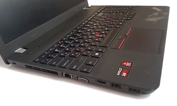 Ноутбук Б-класс Lenovo ThinkPad E555 / 15.6&quot; (1366x768) TN / AMD A8-7100 (4 ядра по 1.8 - 3.0 GHz) / 8 GB DDR3 / 512 GB SSD / AMD Radeon R5 Graphics / WebCam - 5