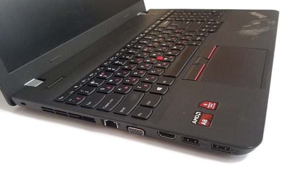 Ноутбук Б-класс Lenovo ThinkPad E555 / 15.6&quot; (1366x768) TN / AMD A8-7100 (4 ядра по 1.8 - 3.0 GHz) / 16 GB DDR3 / 512 GB SSD / AMD Radeon R5 Graphics / WebCam - 5